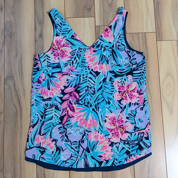 EUC! Lilly Pulitzer Florin Reversible Top Multi Slathouse Soiree Size XS - Picture 10 of 14